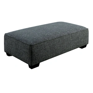 Furniture of America Jaylene Fabric Rectangular Ottoman, Gray