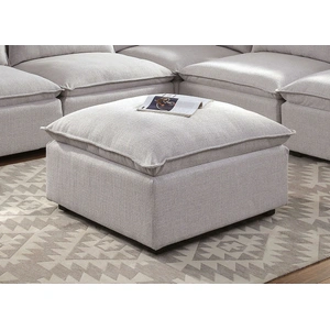 Furniture of America Arlene Fabric Ottoman, Light Gray