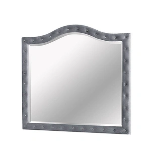 Furniture of America Alzir Fabric/Wood Tufted Mirror