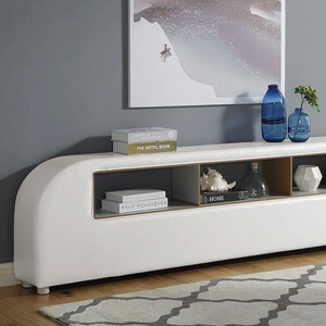 Furniture of America Vodice Leatherette/Wood Bookcase, White