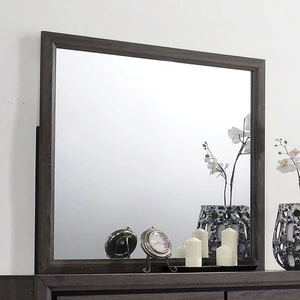 Furniture of America Conwy Wood Veneer Mirror, Gray