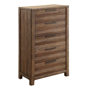 Furniture of America Hankinson Wood Chest w/5 Drawers, Rustic Natural Tone