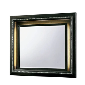 Furniture of America Demetria Wood Mirror, Metallic Gray