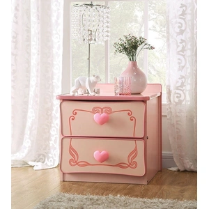 Furniture of America Rheanna MDF Nightstand w/2 Drawers, Pink