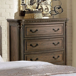Furniture of America Persephone Wood Chest w/5 Drawers, Rustic Natural