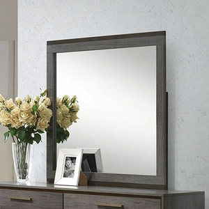 Furniture of America Manvel Wood Mirror, Antique Gray