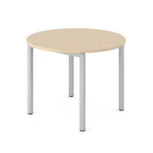 NARBUTAS Nova U Round Small Meeting Table w/Metal Frame