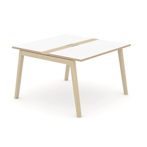 NARBUTAS Nova Wood Rectangular Melamine 6-Person Meeting Table with Grommet
