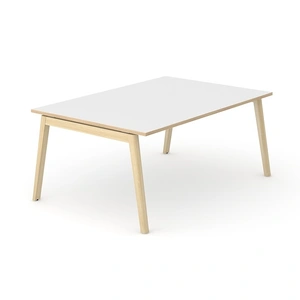 NARBUTAS Nova Wood Rectangular Melamine Meeting Table for 6 Persons