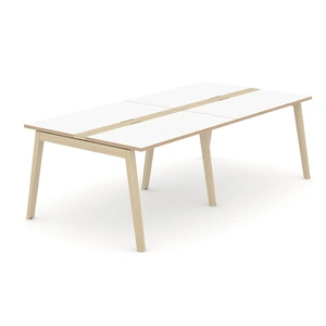 NARBUTAS Nova Wood Square Melamine 4-6-Person Meeting Table w/Grommet