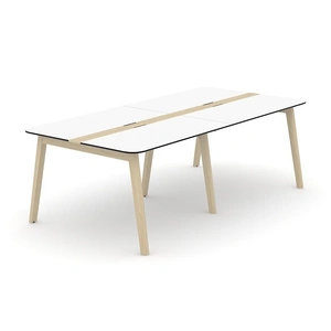 NARBUTAS Nova Wood HPL Rectangular 8-10-Person Meeting Table w/2 Grommets