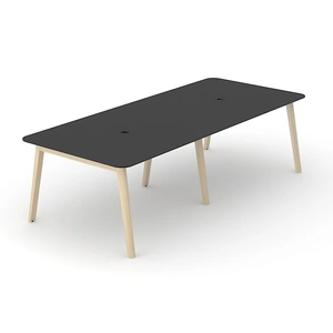 NARBUTAS Nova Wood HPL Rectangular 6-Person Meeting Table w/Power Socket