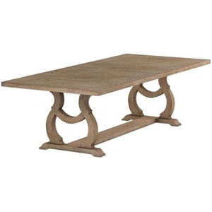 Coaster Brockway Rectangular Cove Trestle Dining Table with Extension Leaf