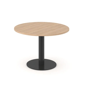 NARBUTAS Forum Round Meeting Table w/Metal Frame for 3/8 Persons