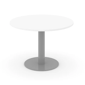 NARBUTAS Forum Round Meeting Table w/Metal Frame for 3/8 Persons