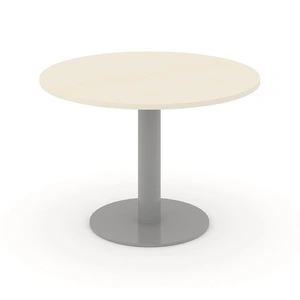 NARBUTAS Forum Round Meeting Table w/Metal Frame for 3/8 Persons