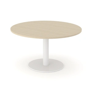NARBUTAS Forum Round Meeting Table w/Metal Frame for 3/8 Persons