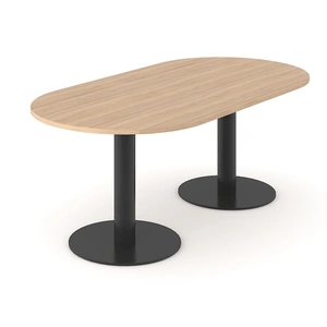 NARBUTAS Forum Oval Meeting Table w/Metal Frame for 8/10 Persons