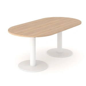 NARBUTAS Forum Oval Meeting Table w/Metal Frame for 8/10 Persons