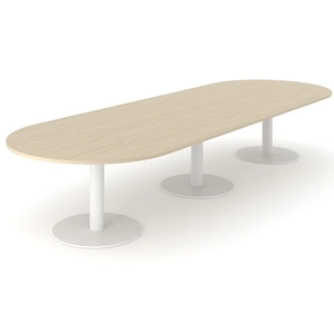 NARBUTAS Forum Oval Large Meeting Table w/Metal Frame for 14 Persons