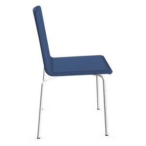 NARBUTAS Moon 3pc Stackable Conference Chairs w/Chromed Steel 4-Leg Frame