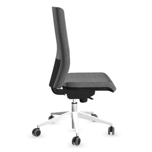 NARBUTAS Aura Task Chair w/Height Adjustable Backrest, Synchro Mechanism, Anti-Shock System, Polished Aluminium