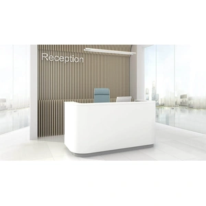 NARBUTAS Cosy Office Reception Unit w/Desk, White
