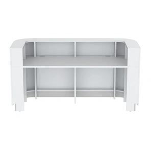 NARBUTAS Cosy Office Reception Unit w/Desk, White