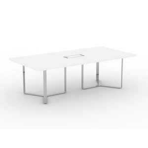 NARBUTAS Plana Meeting Table for 8 Persons w/Grommet & Box for Power Socket