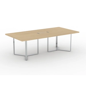 NARBUTAS Plana Meeting Table for 8 Persons w/Grommet & Box for Power Socket