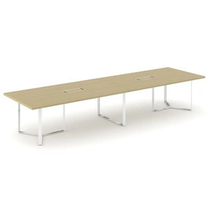 NARBUTAS Plana Meeting Table for 14 Persons w/2 Grommets & Boxes for Power Socket