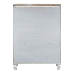 Galaxy Home Furnishings Crystal 5-Drawer Wood Veneer Chest, White