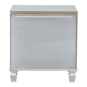 Galaxy Home Furnishings Crystal 2-Drawer Wood Veneer Nightstand, White