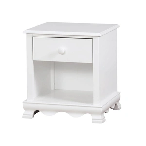 Furniture of America Dani Wood Nightstand w/Drawer, White