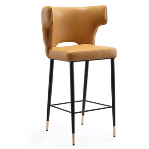 Manhattan Comfort Holguin 37-inch Leatherette/Wood Counter Stool w/Tufted Back Buttons