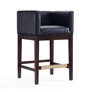 Manhattan Comfort Kingsley 34-inch Leatherette/Beech Wood Counter Stool