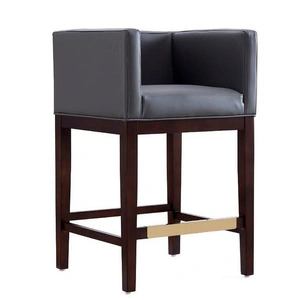 Manhattan Comfort Kingsley 34-inch Leatherette/Beech Wood Counter Stool