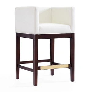 Manhattan Comfort Kingsley 34-inch Leatherette/Beech Wood Counter Stool