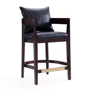 Manhattan Comfort Ritz 34-inch Leatherette/Beech Wood Counter Stool