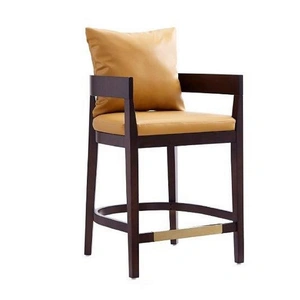 Manhattan Comfort Ritz 34-inch Leatherette/Beech Wood Counter Stool
