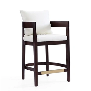 Manhattan Comfort Ritz 34-inch Leatherette/Beech Wood Counter Stool