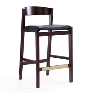 Manhattan Comfort Klismos 36.75-inch Leatherette/Beech Wood Counter Stool