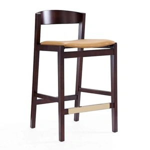 Manhattan Comfort Klismos 36.75-inch Leatherette/Beech Wood Counter Stool