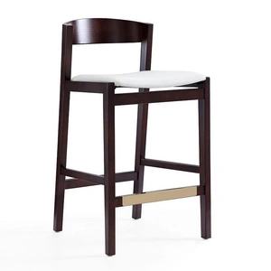 Manhattan Comfort Klismos 36.75-inch Leatherette/Beech Wood Counter Stool
