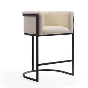 Manhattan Comfort Cosmopolitan 33.8-inch Leatherette/Metal Counter Stool