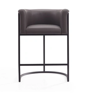 Manhattan Comfort Cosmopolitan 33.8-inch Leatherette/Metal Counter Stool