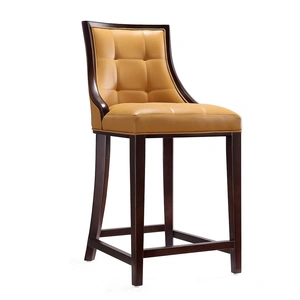 Manhattan Comfort Fifth Ave 39.5-inch Leatherette/Wood Counter Stool