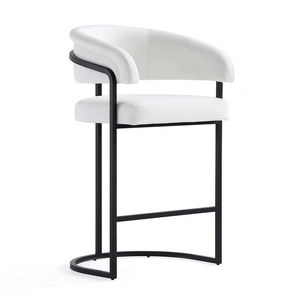 Manhattan Comfort Augusta Leatherette/Metal Counter Stool