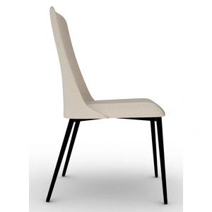 Calligaris Etoile Denver Fabric/Metal Dining Chair, Cord/Matt Black (Set of 2)