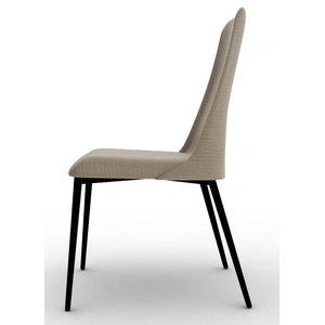 Calligaris Etoile Denver Fabric/Metal Dining Chair, Cord/Matt Black (Set of 2)